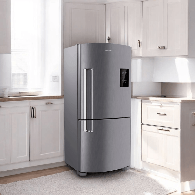 geladeira brastemp frost free duplex inverse smart bar 588 litros inox bre85ak