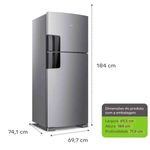 geladeira consul duplex frost free 410 litros inox crm50fk