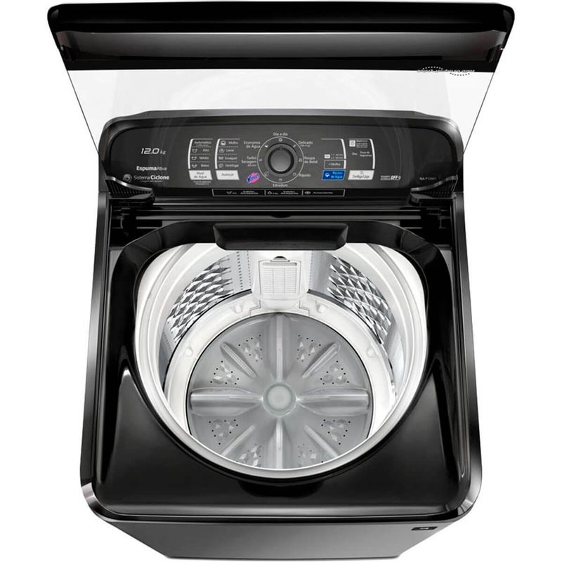 máquina de lavar panasonic função vanish 12kg titânio - na-f120b1t