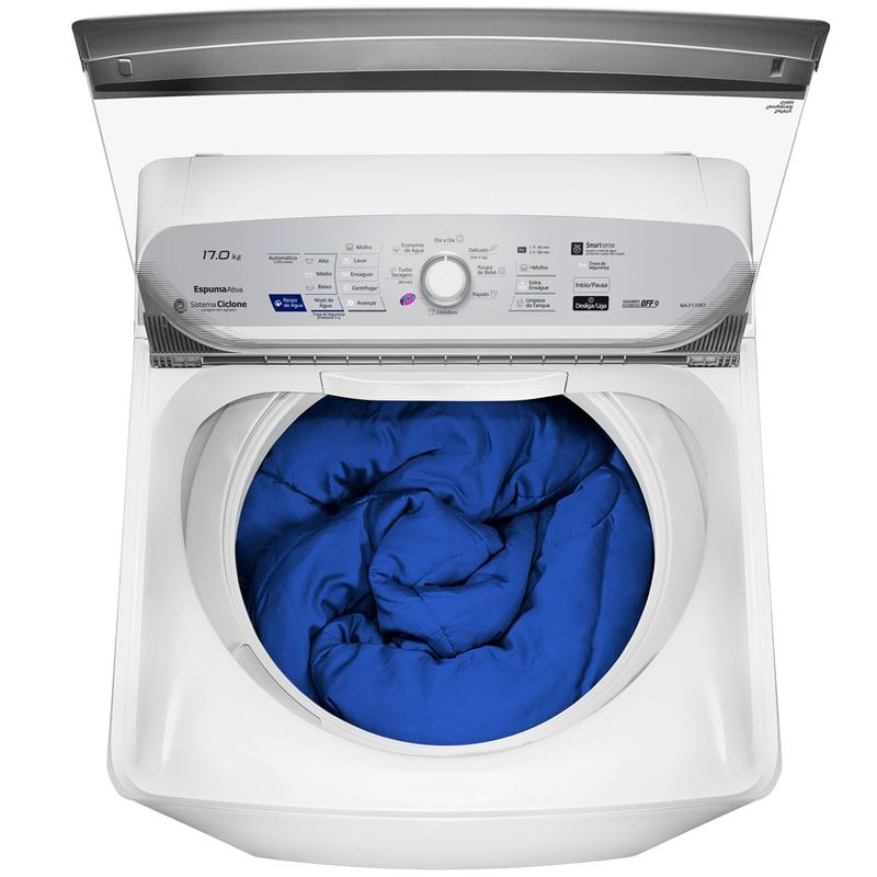 máquina de lavar panasonic lavagem inteligente 17kg branca - na-f170b7w