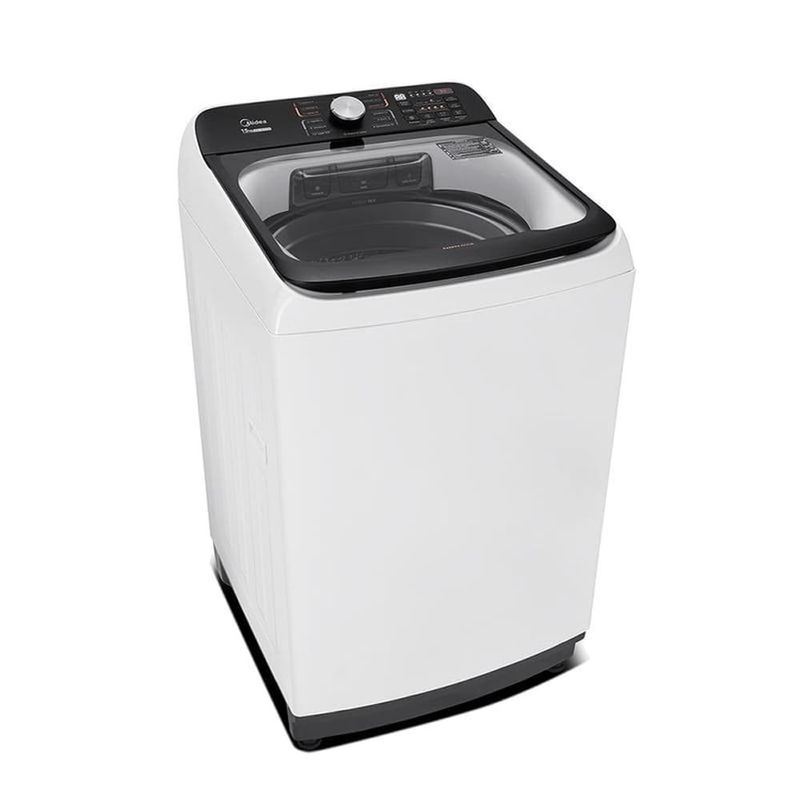 máquina de lavar 15kg midea top load wave agitator 127v branco