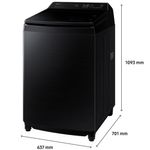 lavadora 17kg samsung smart digital inverter 127v preto wa17cg