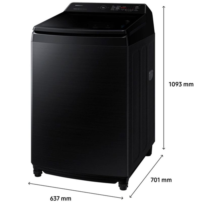 lavadora 17kg samsung smart digital inverter 127v preto wa17cg