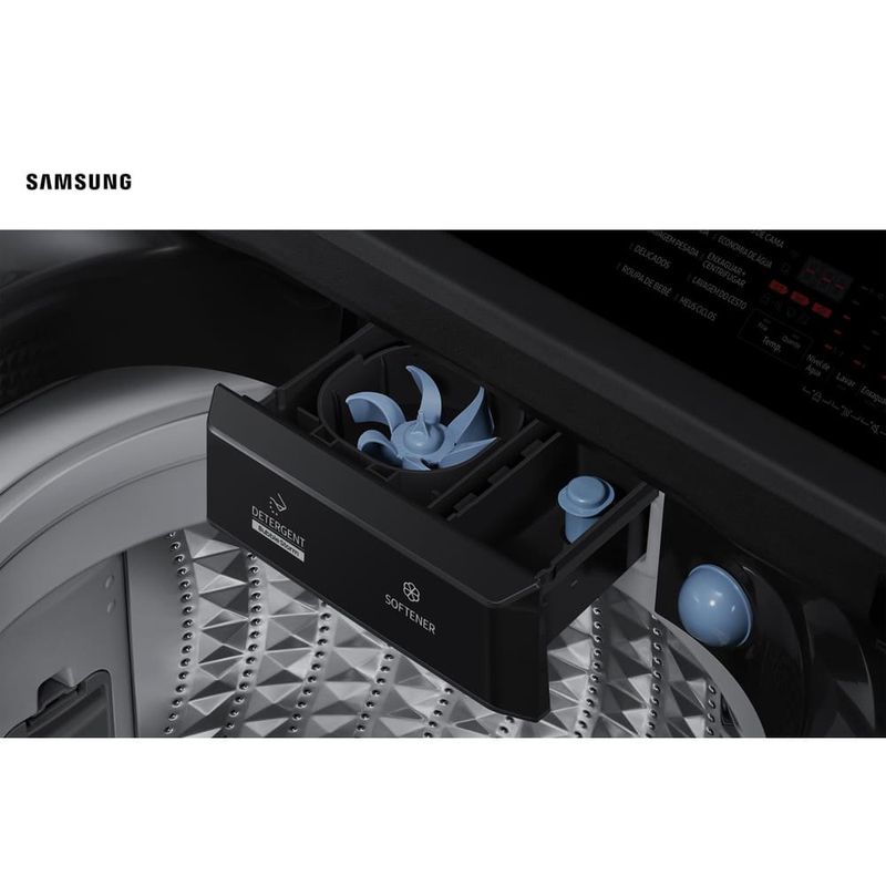 lavadora 17kg samsung smart digital inverter 127v preto wa17cg