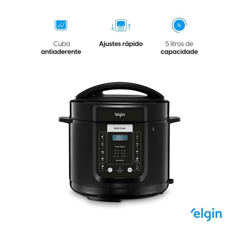 panela de pressão elétrica elgin digital multi cook 900w 127v (mp)