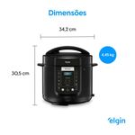 panela de pressão elétrica elgin digital multi cook 900w 127v (mp)