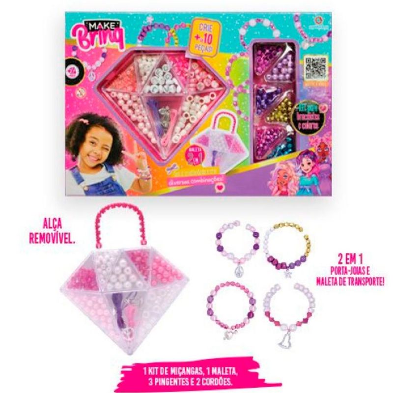 kit infantil miçangas polibrinq diamante mk56 (mp)