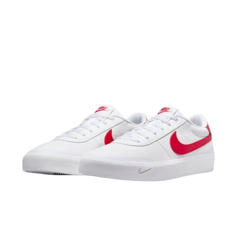 tênis casual masculino n°39 nike court shot branco vermelho 249548 (mp)