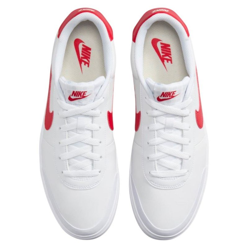 tênis casual masculino n°39 nike court shot branco vermelho 249548 (mp)