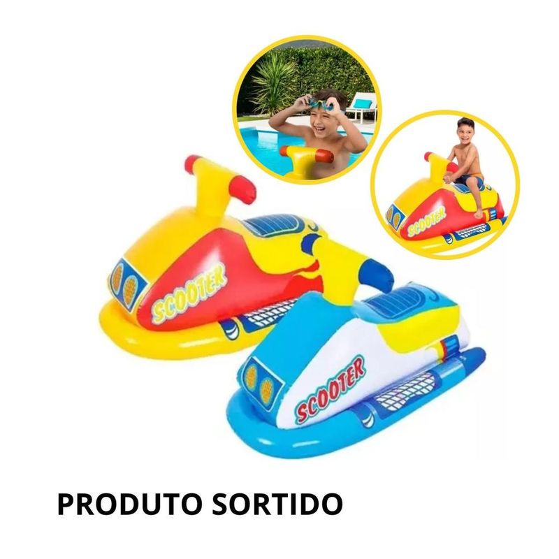 boia infantil inflável jet ski wellmix 91x51cm sortido (mp)