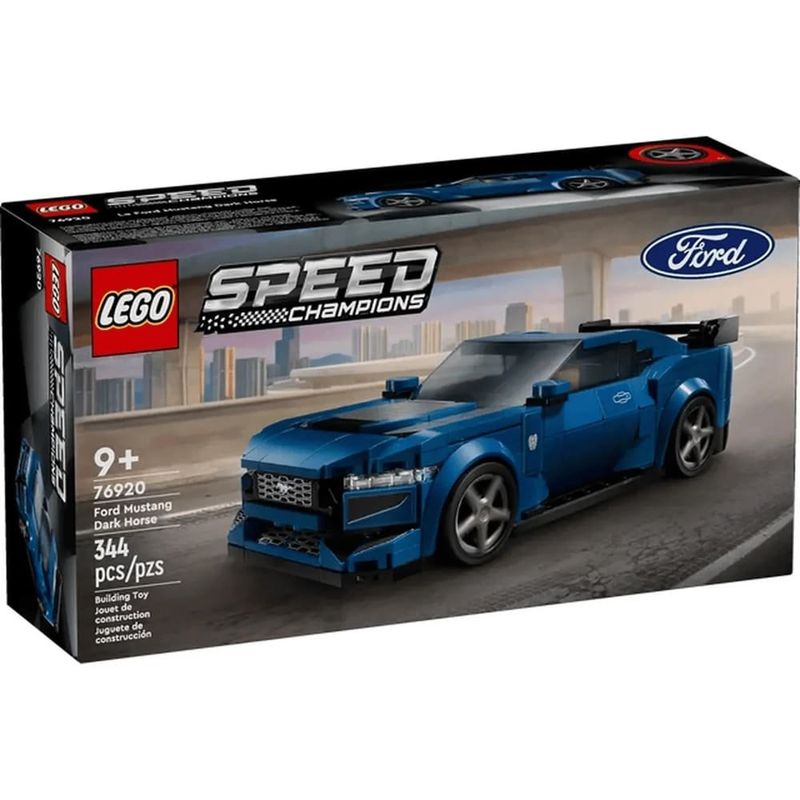 bloco lego speed champions carro esportivo ford mustang dark horse 76920
