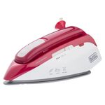 ferro de passar blacker+decker para viagem branco e vermelho fxvg1
