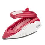 ferro de passar blacker+decker para viagem branco e vermelho fxvg1