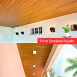 forro pvc canelado 6m 8mm peça 1,2m² cerejeira rajado - plasmeg (mp)