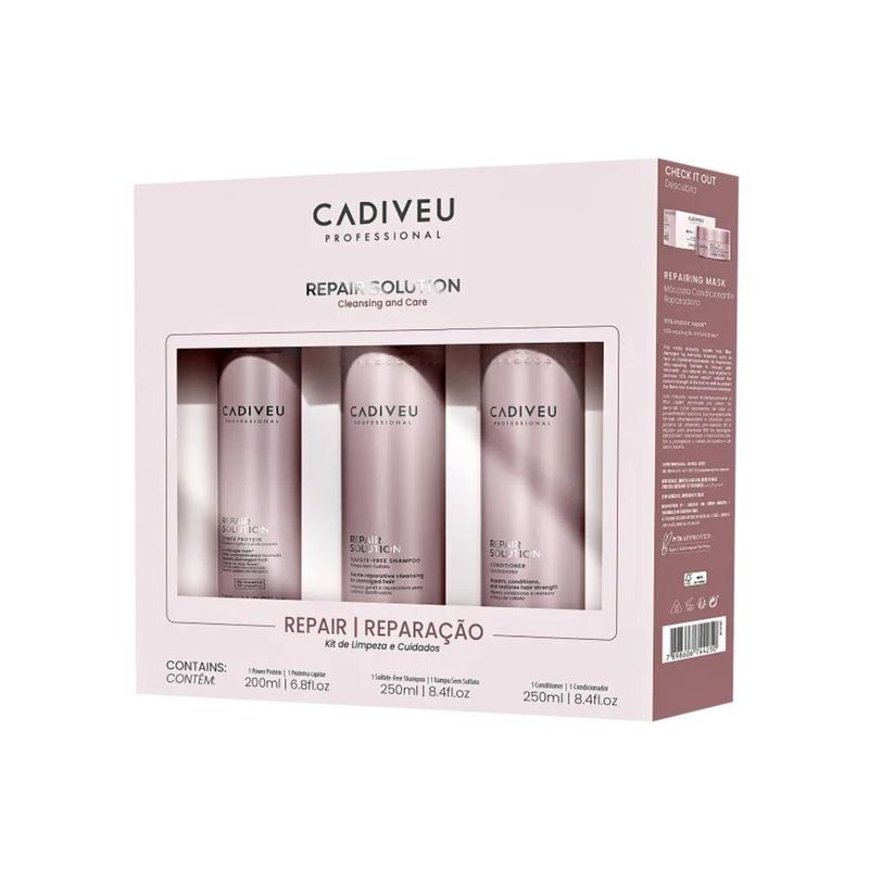 kit cadiveu professional repair solution reparação 3 produtos (mp)
