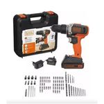 kit parafusadeira e furadeira black&decker 3/8 80 acessórios 20v max