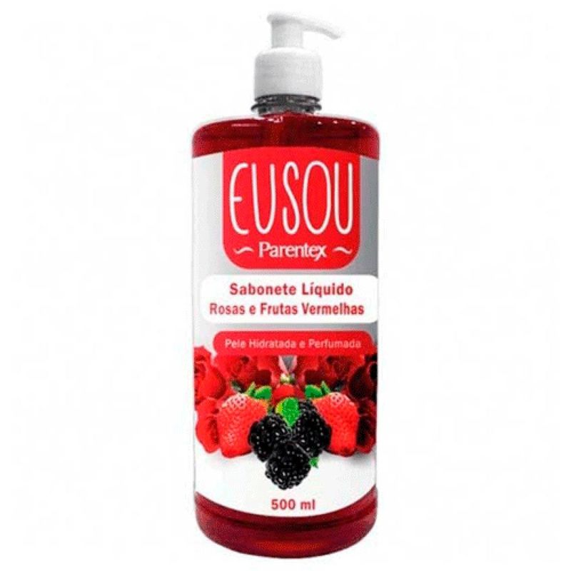 sabonete líquido eu sou parentex rosas e frutas vermelhas 500ml