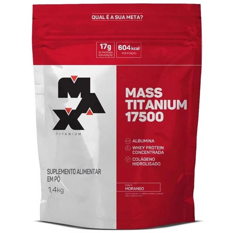 mass titanium 17500 max titanium sabor morango 1,4k
