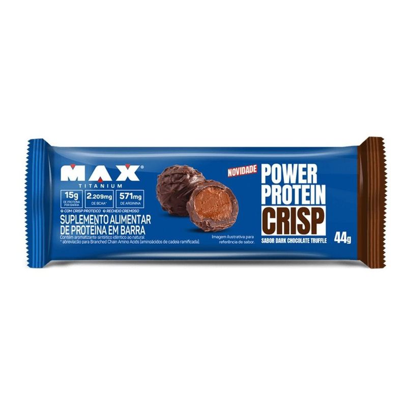 barra de proteína power prot crisp dark chocolate truffle 44g