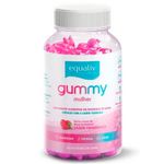 gummy mulher suplemento vitamínico 60 gomas sabor framboesa equaliv