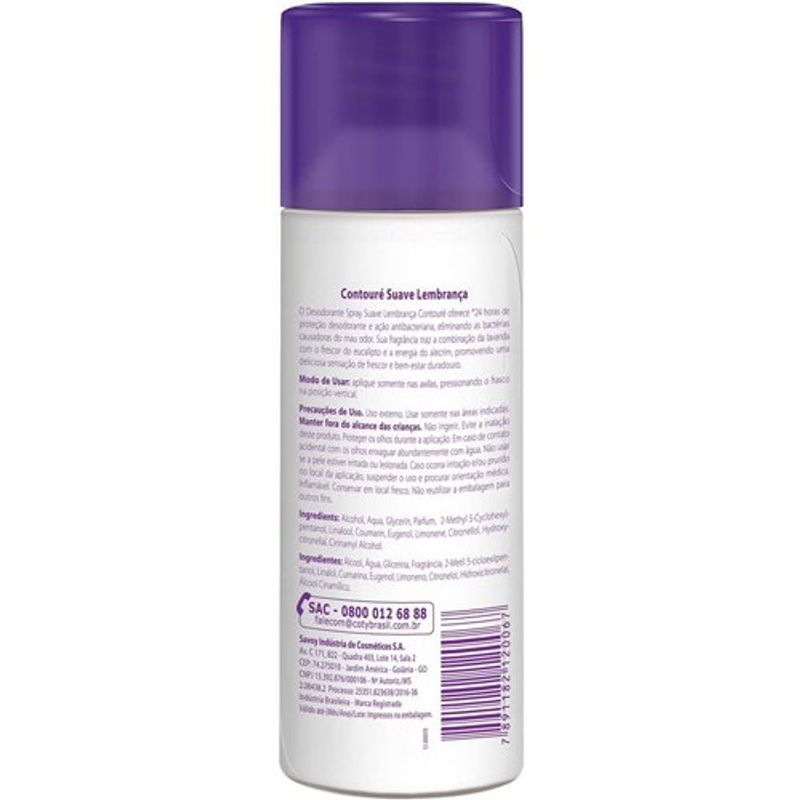 desodorante spray contouré suave lembrança 80ml