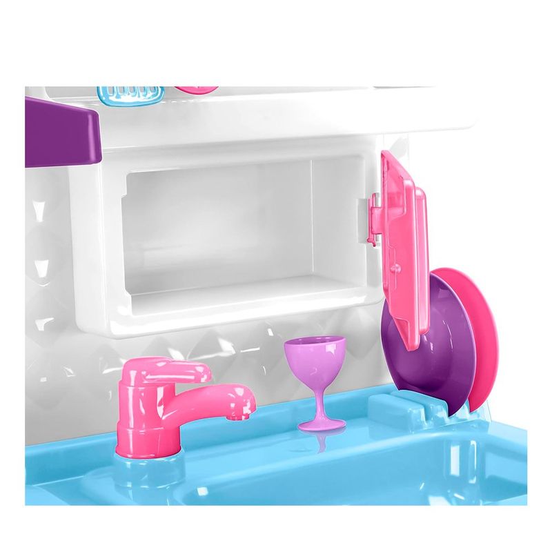 brinquedo cozinha infantil roma big kitchen pink 5557