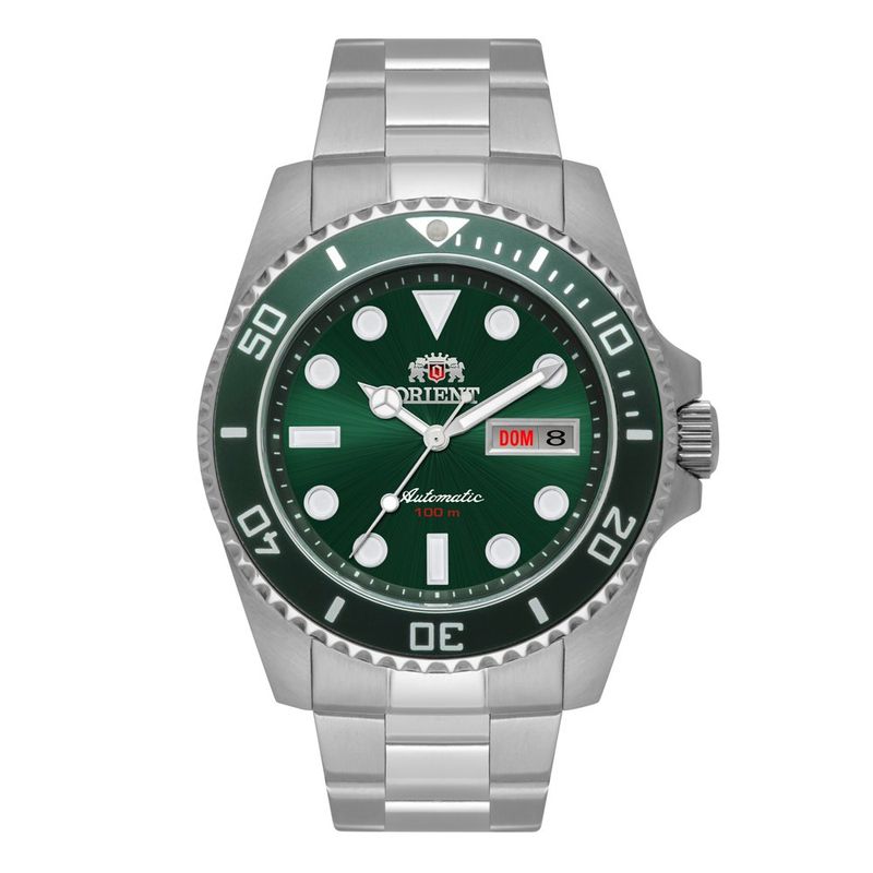 relógio masculino orient automático prata f49ss027nh-e1sx