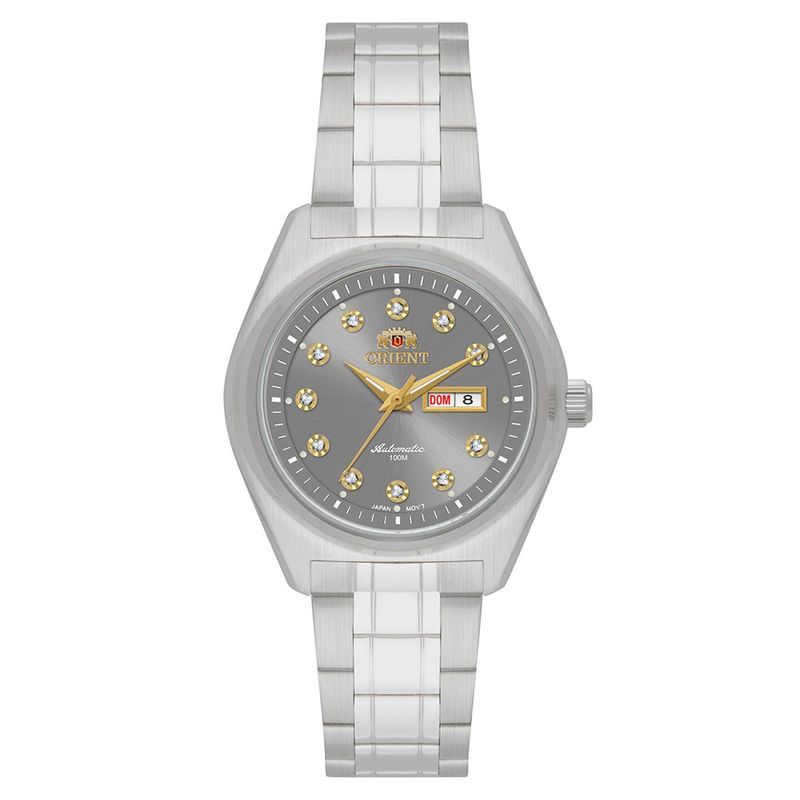 relógio feminino orient automático prata nh6ss001-g1sx