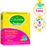 culturelle probiótico junior 30 sachês lactobacillus rhamnosus lgg sem sabor cellera