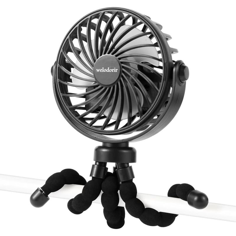 ventilador portátil welodorir recarregável preto a-bi