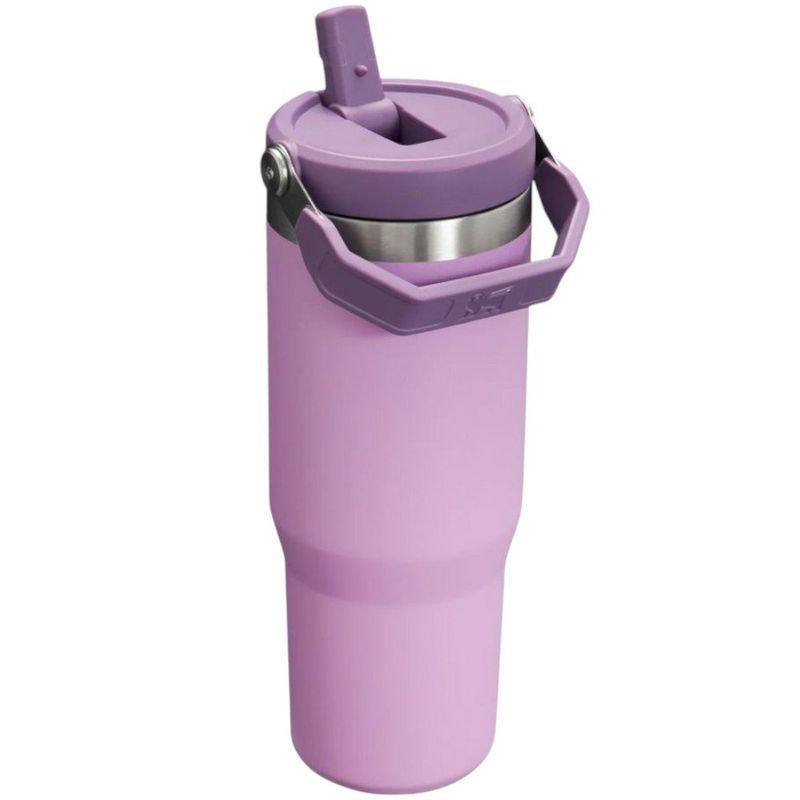 garrafa térmica stanley tumbler flip straw 887ml lilac 8572 (mp)