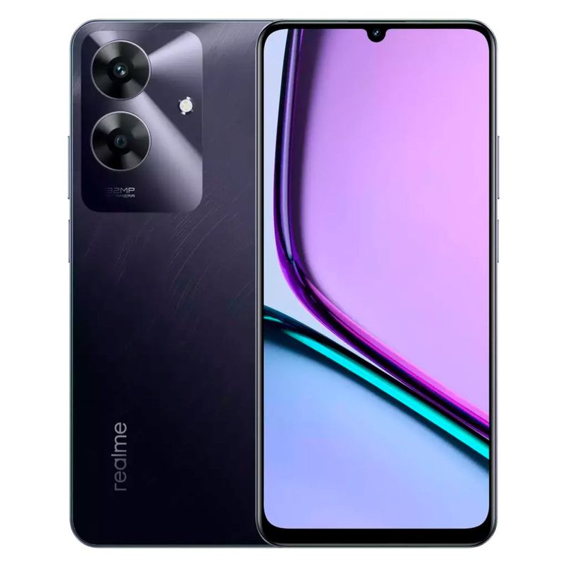 smartphone realme note 60s 256gb preto tela 6.74" câmera 32mp 8gb ram