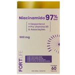 niacinamida 97% teor + dexpantenol + vit b5 e associações fortlife 60 cápsulas