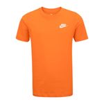 camiseta masculina p nike club sportswear laranja 246684 (mp)