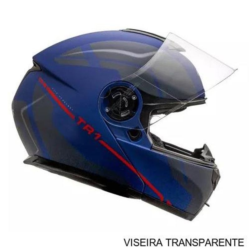 capacete articulado peels tr1 control azul fosco e marinho 56 (mp)