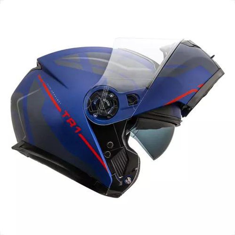 capacete articulado peels tr1 control azul fosco e marinho 56 (mp)