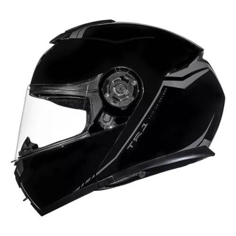 capacete articulado peels tr1 nkd preto brilho e grafite 60 (mp)