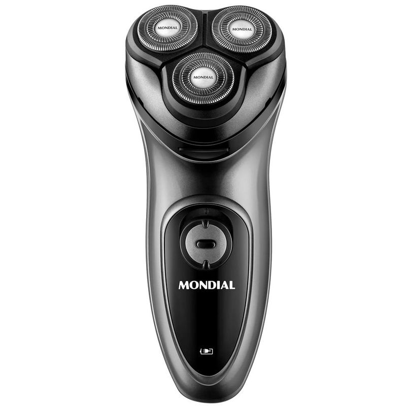 barbeador elétrico mondial power shave bivolt preto be-02