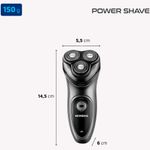 barbeador elétrico mondial power shave bivolt preto be-02
