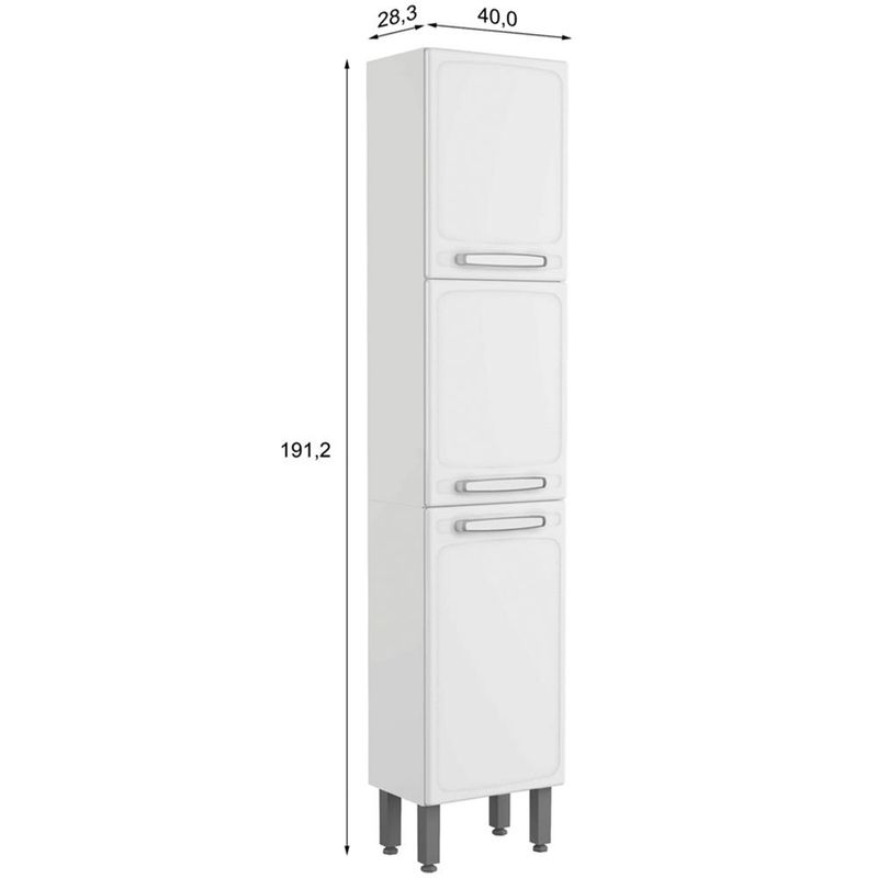 paneleiro 3 portas bertolini evidence branco 7030670