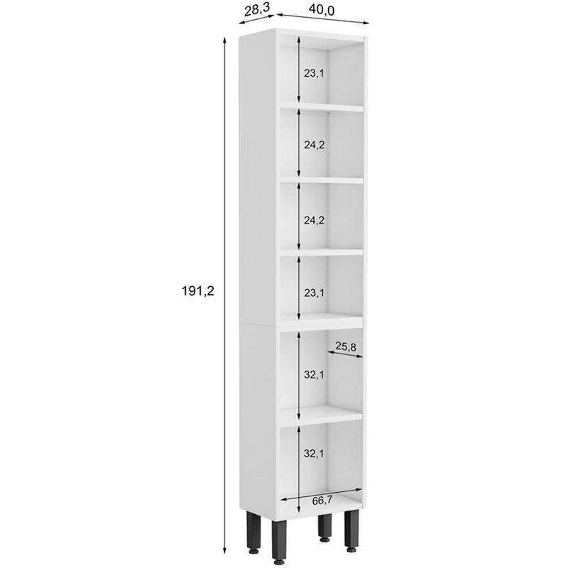 paneleiro 3 portas bertolini evidence branco 7030670