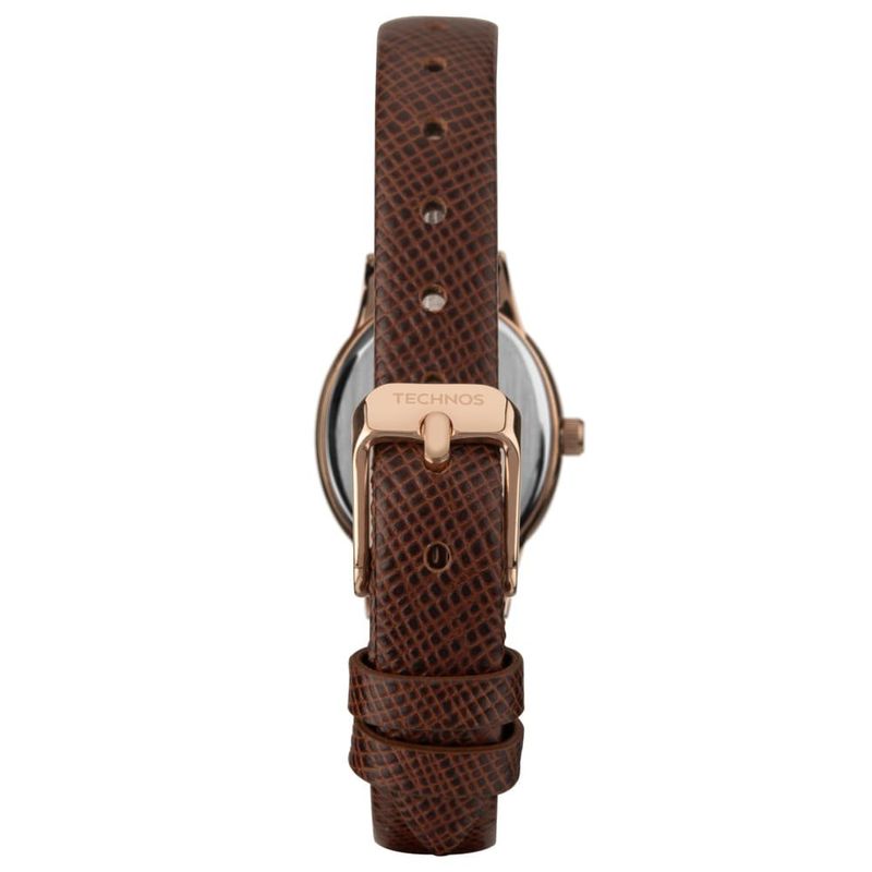 relógio feminino technos marrom 2035nco/0m