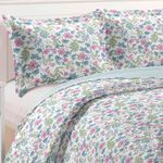 kit colcha rozac solteiro 2 peças shabby chic jade sortido