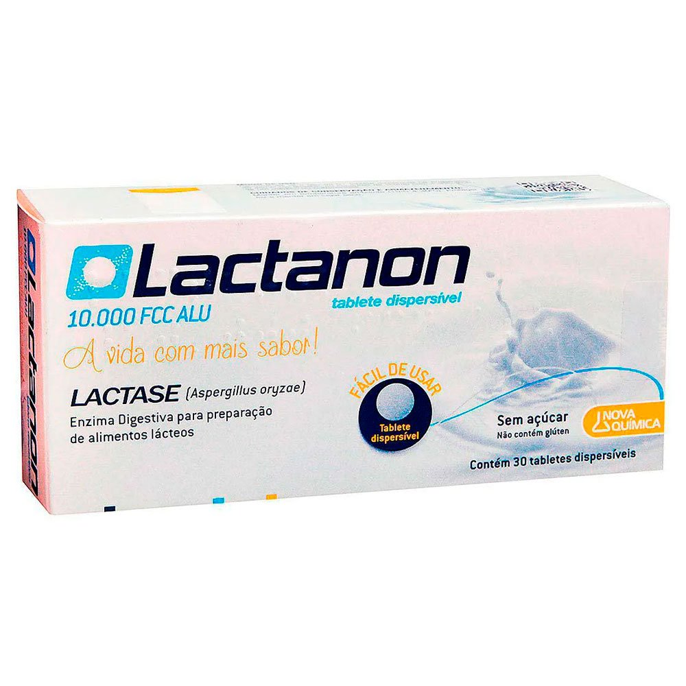 Lactase Lactanon 10.000 FCC ALU 30 Tabletes Dispersíveis Multilab
