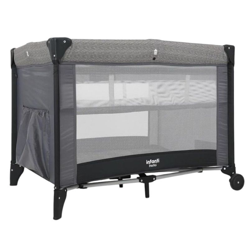 berço portátil infanti hello desmontável até 18kg imp02442 cinza risca (mp)