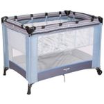 berço fit portátil voyage desmontável até 15kg com mosquiteiro imp01723 azul geo (mp)