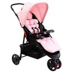 carrinho de bebê delta voyage até 15kg imp02304 rosa mescla (mp)