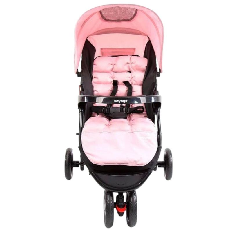 carrinho de bebê delta voyage até 15kg imp02304 rosa mescla (mp)