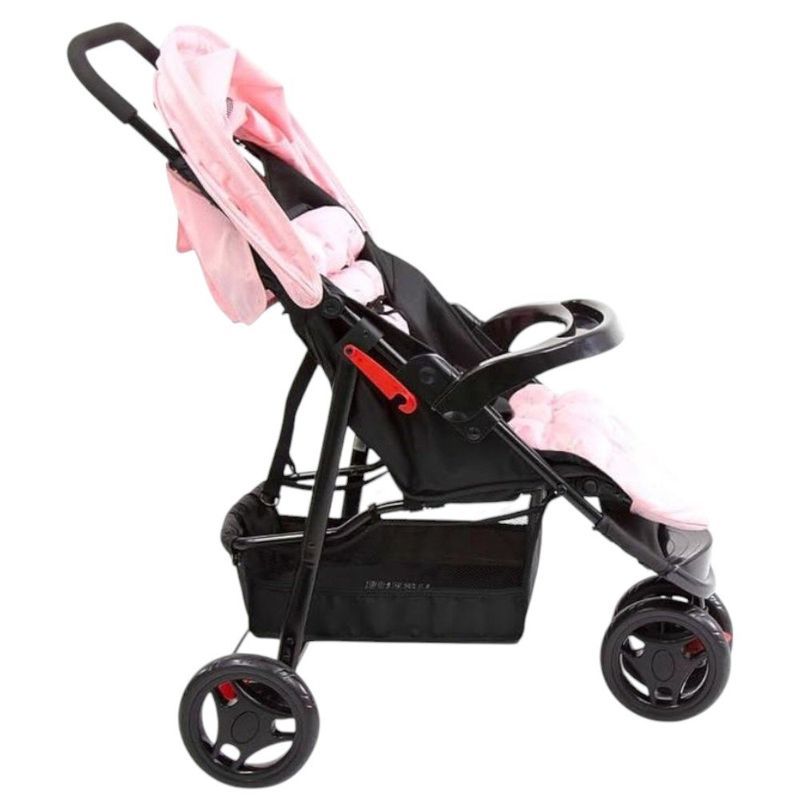 carrinho de bebê delta voyage até 15kg imp02304 rosa mescla (mp)