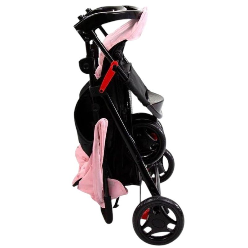 carrinho de bebê delta voyage até 15kg imp02304 rosa mescla (mp)